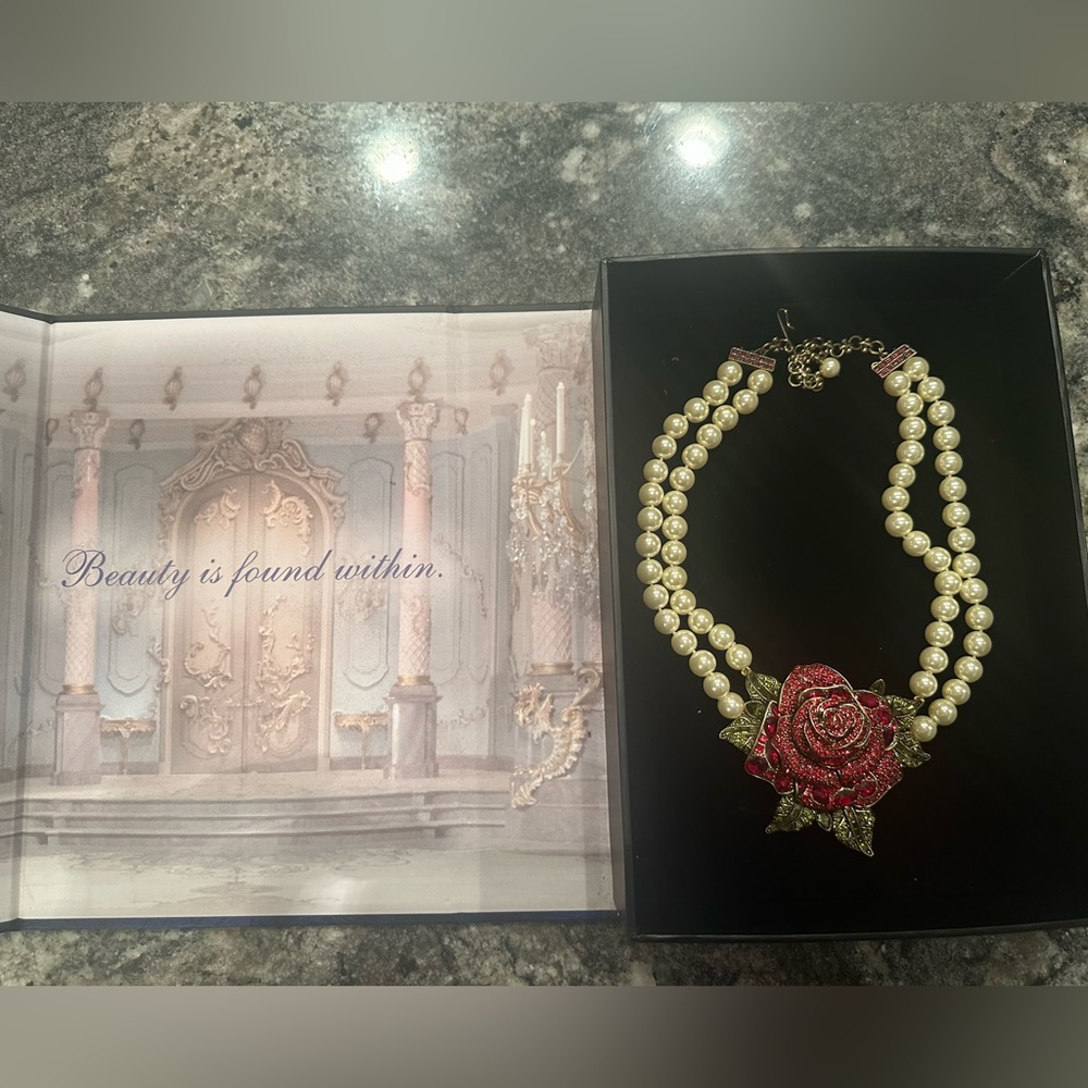 Heidi Daus Rose Necklace from Beauty and the Beast Collection - Picture 3 of 4